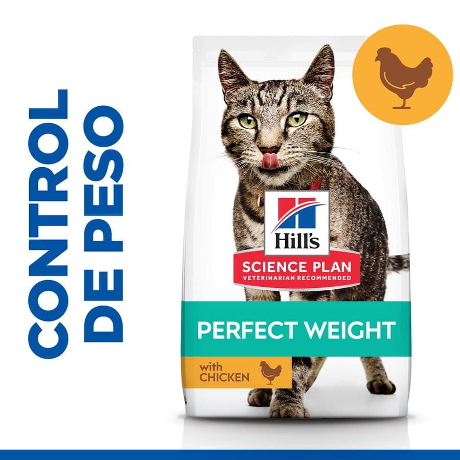 7 kg Hill's Science Plan Perfect Weight Adult pollo pienso para gatos, , large indicador imagen numero 2
